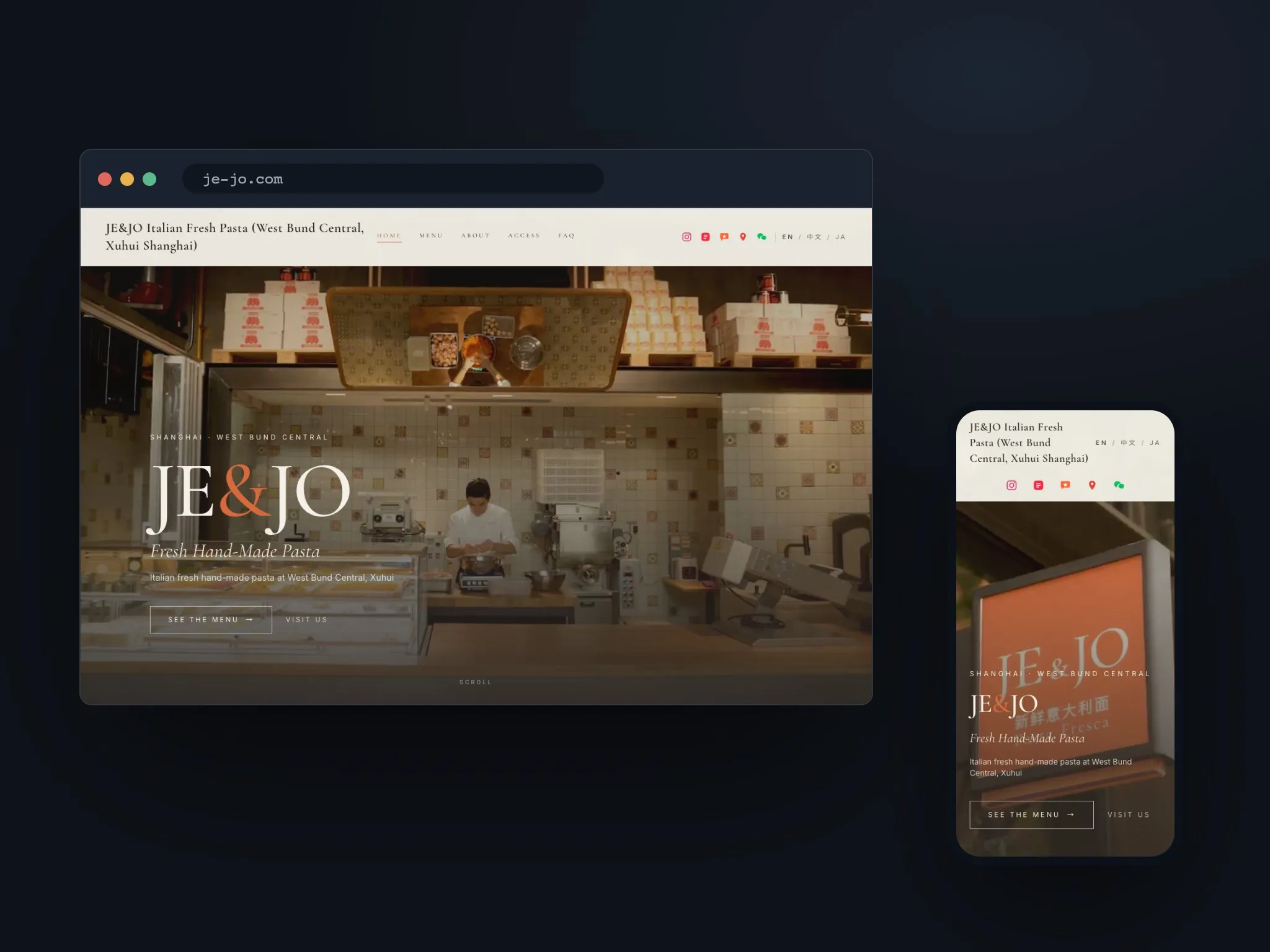 je-jo.com — 実際に制作した多言語サイト（PC・スマホ）